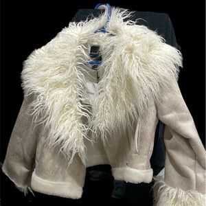 COPY - Forever 21 ivory motor coat